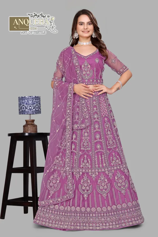 Lavender_Ultra_Satin_&_Net_Semi-Stitched_Lehenga_Set_For_Women