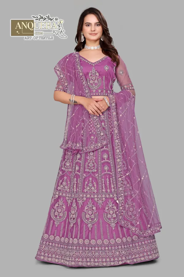 Lavender_Ultra_Satin_&_Net_Semi-Stitched_Lehenga_Set_For_Women