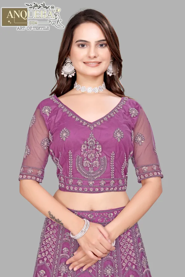 Lavender_Ultra_Satin_&_Net_Semi-Stitched_Lehenga_Set_For_Women