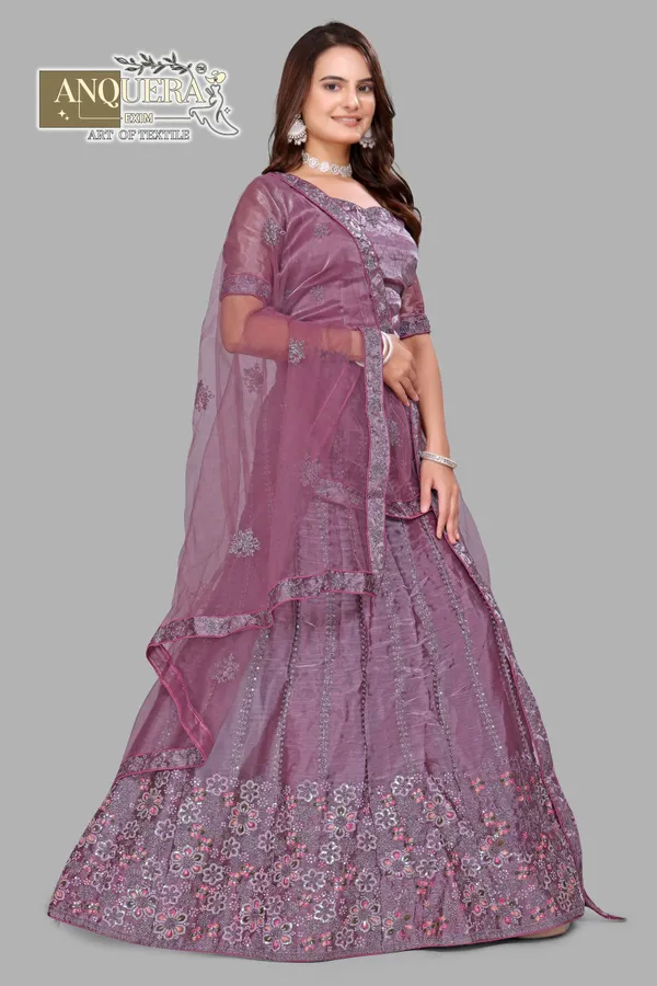 Lavender_Ultra_Satin_&_Net_Semi-Stitched_Lehenga_Set_For_Women