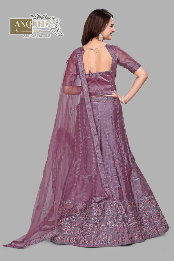 Lavender_Ultra_Satin_&_Net_Semi-Stitched_Lehenga_Set_For_Women