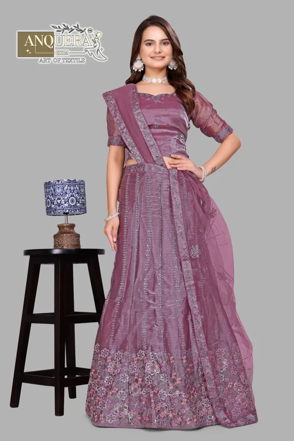 Lavender_Ultra_Satin_&_Net_Semi-Stitched_Lehenga_Set_For_Women