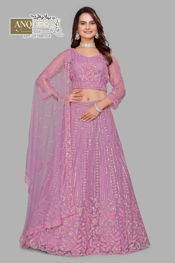 Lavender_Ultra_Satin_&_Net_Semi-Stitched_Lehenga_Set_For_Women
