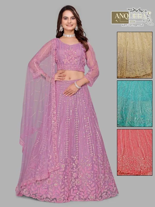 Lavender_Ultra_Satin_&_Net_Semi-Stitched_Lehenga_Set_For_Women