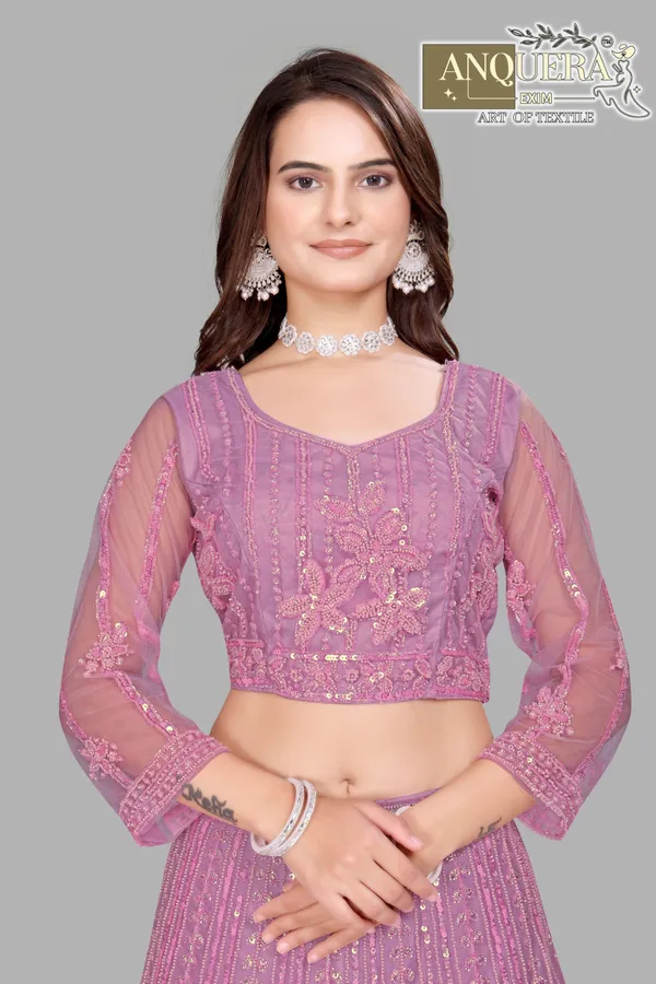 Lavender_Ultra_Satin_&_Net_Semi-Stitched_Lehenga_Set_For_Women