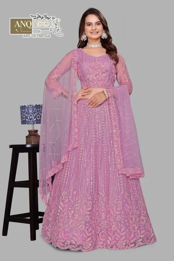 Lavender_Ultra_Satin_&_Net_Semi-Stitched_Lehenga_Set_For_Women