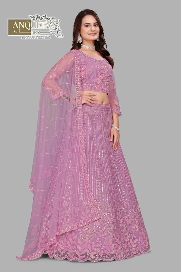 Lavender_Ultra_Satin_&_Net_Semi-Stitched_Lehenga_Set_For_Women