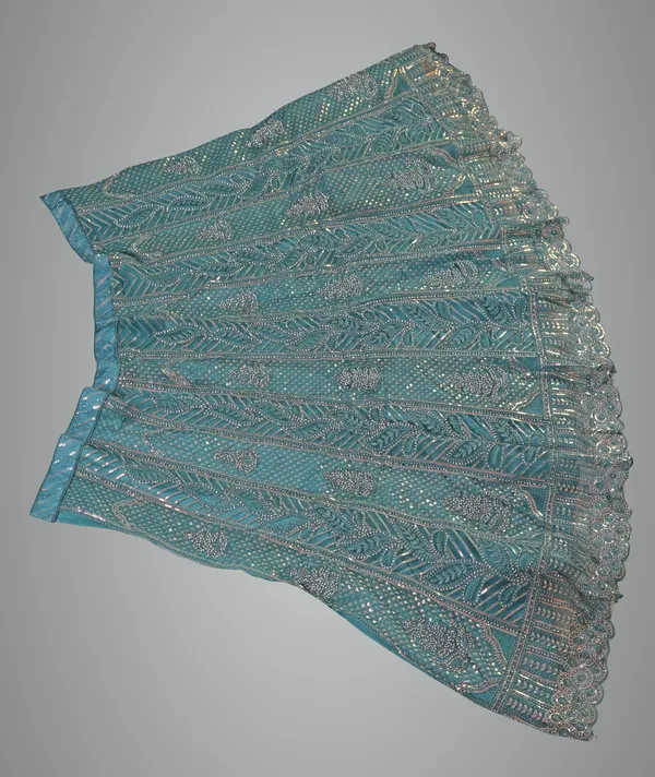 Turquoise_Ultra_Satin_&_Net_Semi-Stitched_Lehenga_Set_For_Women