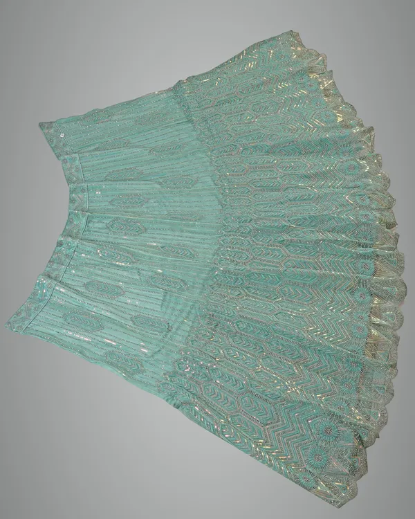 Sky_Blue_Ultra_Satin_&_Net_Semi-Stitched_Lehenga_Set_For_Women