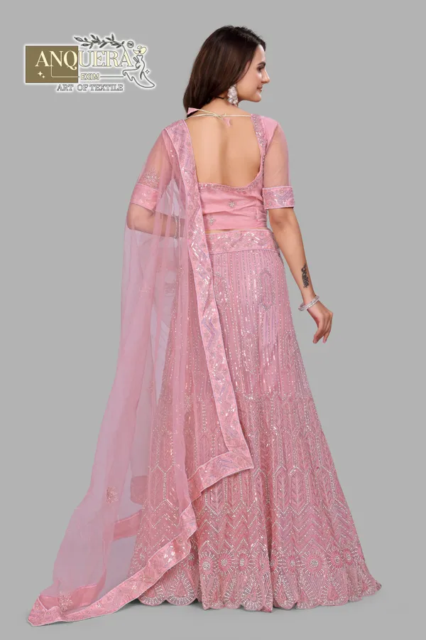Pink_Ultra_Satin_&_Net_Semi-Stitched_Lehenga_Set_For_Women