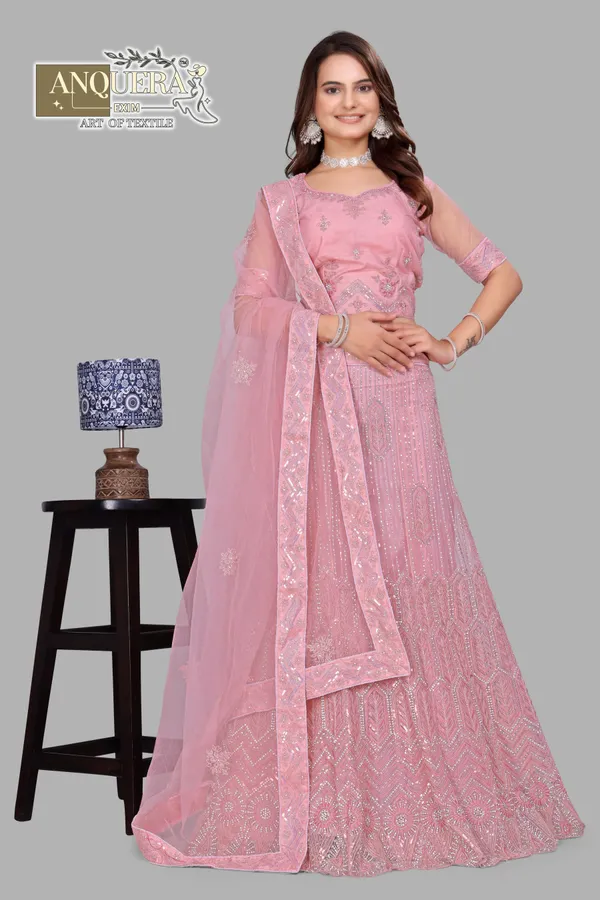 Pink_Ultra_Satin_&_Net_Semi-Stitched_Lehenga_Set_For_Women