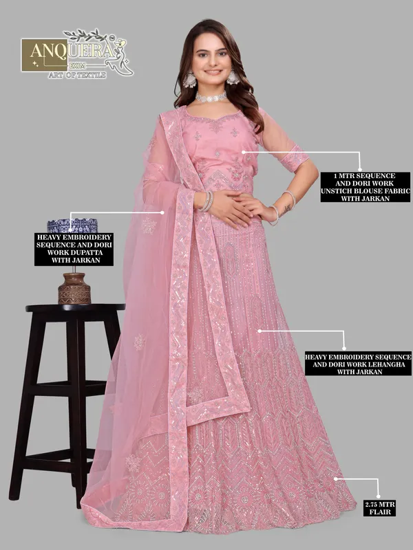 Pink_Ultra_Satin_&_Net_Semi-Stitched_Lehenga_Set_For_Women