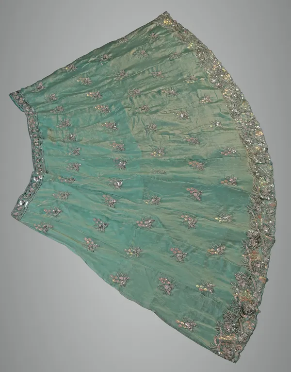 Turquoise_Ultra_Satin_&_Net_Semi-Stitched_Lehenga_Set_For_Women