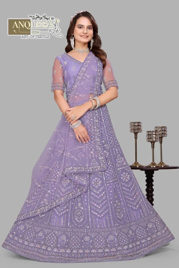 Lavender_Ultra_Satin_&_Net_Semi-Stitched_Lehenga_Set_For_Women