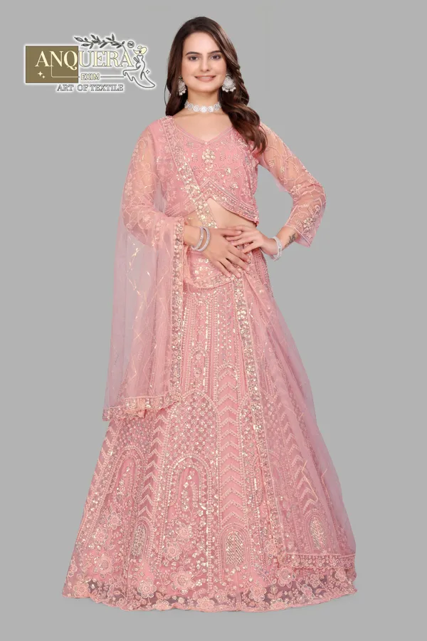 Pink_Ultra_Satin_&_Net_Semi-Stitched_Lehenga_Set_For_Women