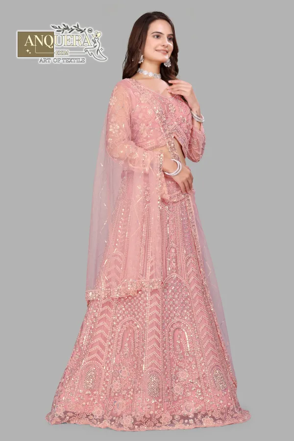 Pink_Ultra_Satin_&_Net_Semi-Stitched_Lehenga_Set_For_Women