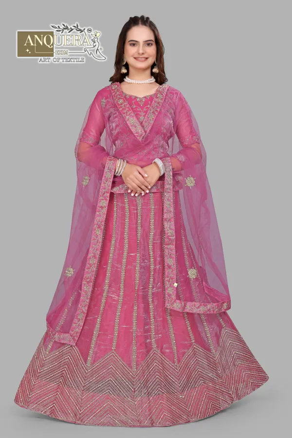 Pink_Ultra_Satin_&_Net_Semi-Stitched_Lehenga_Set_For_Women