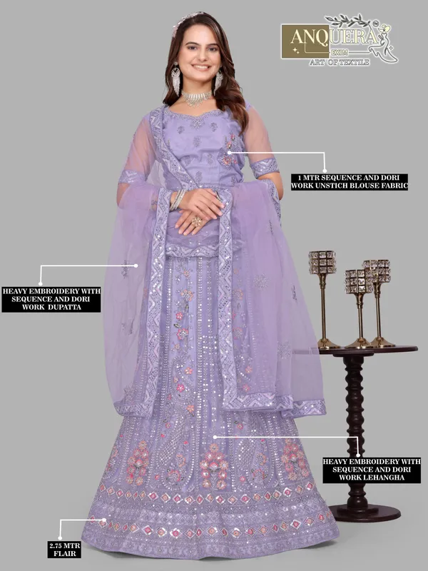 Lavender_Ultra_Satin_&_Net_Semi-Stitched_Lehenga_Set_For_Women