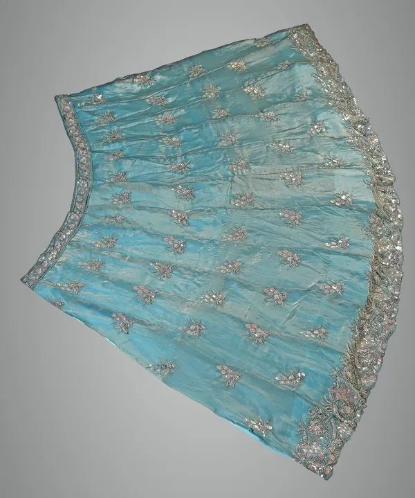 Sky_Blue_Ultra_Satin_&_Net_Semi-Stitched_Lehenga_Set_For_Women