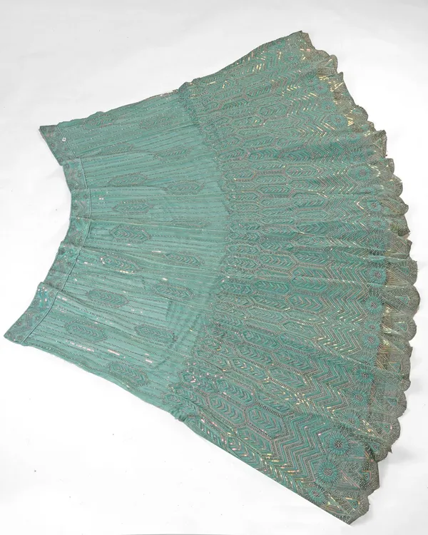 Sky_Blue_Ultra_Satin_&_Net_Semi-Stitched_Lehenga_Set_For_Women
