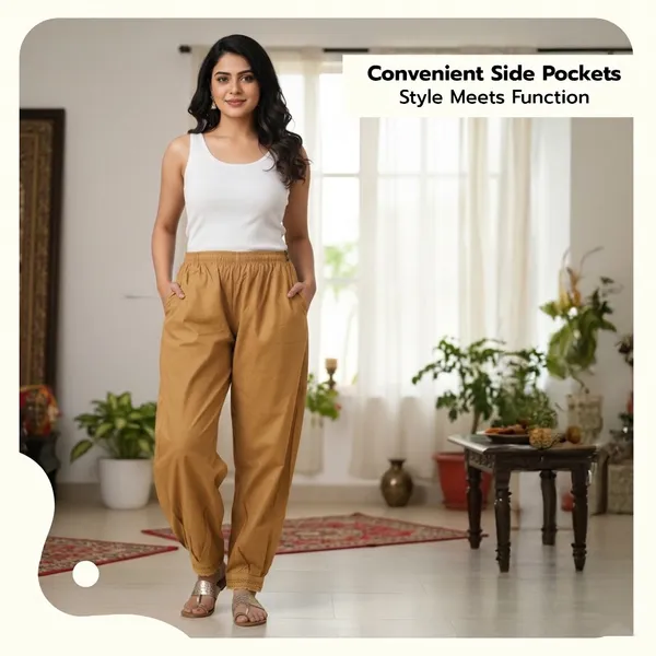 Mustard_Yellow__Cotton_Afghani_Salwar_Pant_with_Lace_Embroidery_for_Women__�_Elastic_Waist,_Comfortable_Loose_Fit_Bottoms_for_Casual,_Ethnic_-_All_Day_Comfort_Wear_with_Drawstring