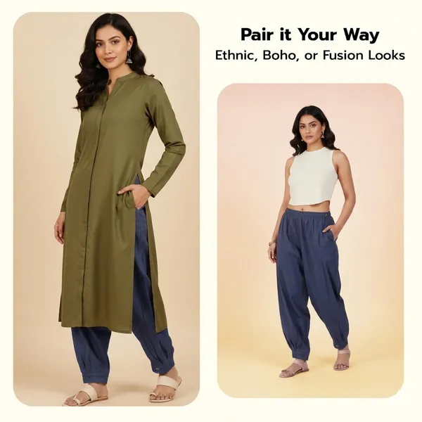 Navy_Blue__Cotton_Afghani_Salwar_Pant_with_Lace_Embroidery_for_Women__�_Elastic_Waist,_Comfortable_Loose_Fit_Bottoms_for_Casual,_Ethnic_-_All_Day_Comfort_Wear_with_Drawstring