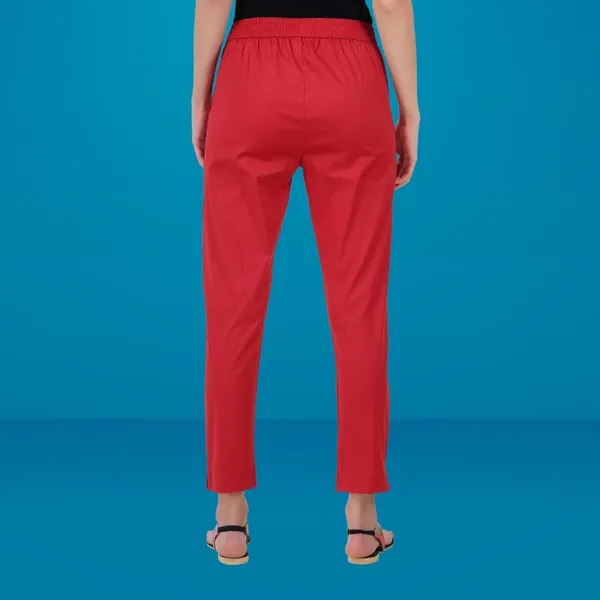 Barbados_Cherry_Cotton_Lycra_Stretch_Tech_Pants_For_Women_-_Ankle_Length_Solid_Trousers_With_2_Side_Pockets_-_Stylish_For_Office,_College,Work