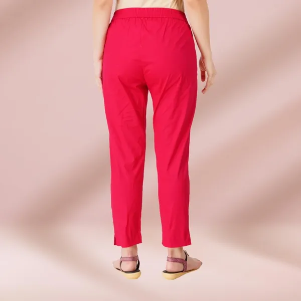 Bright_Pink_Cotton_Lycra_Stretch_Tech_Pants_For_Women_-_Ankle_Length_Solid_Trousers_With_2_Side_Pockets_-_Stylish_For_Office,_College,Work