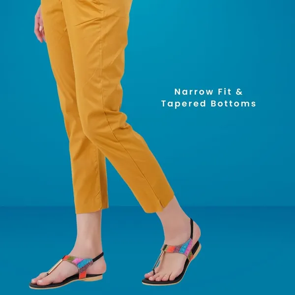 Honey_Mustard_Cotton_Lycra_Stretch_Tech_Pants_For_Women_-_Ankle_Length_Solid_Trousers_With_2_Side_Pockets_-_Stylish_For_Office,_College,Work