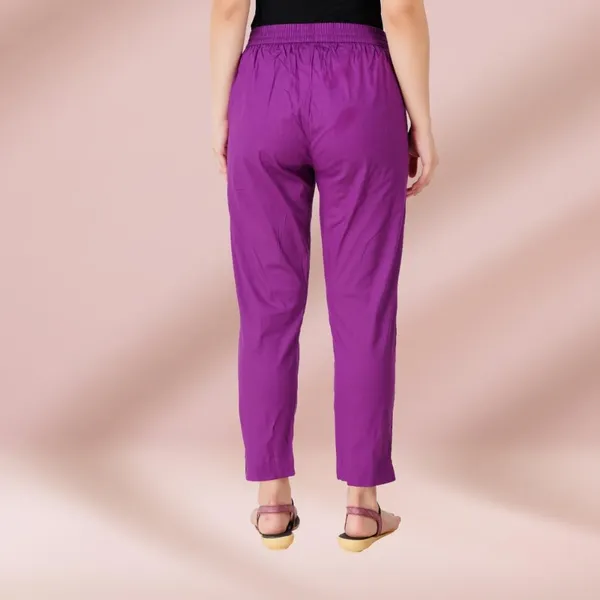 Magenta_Violet_Cotton_Lycra_Stretch_Tech_Pants_For_Women_-_Ankle_Length_Solid_Trousers_With_2_Side_Pockets_-_Stylish_For_Office,_College,Work