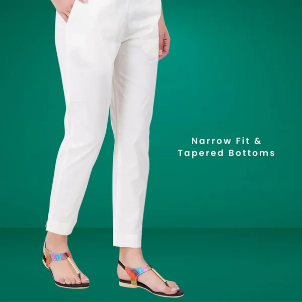 Off_White_Cotton_Lycra_Stretch_Tech_Pants_For_Women_-_Ankle_Length_Solid_Trousers_With_2_Side_Pockets_-_Stylish_For_Office,_College,Work