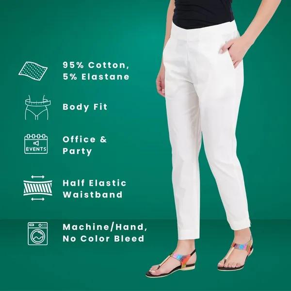 Off_White_Cotton_Lycra_Stretch_Tech_Pants_For_Women_-_Ankle_Length_Solid_Trousers_With_2_Side_Pockets_-_Stylish_For_Office,_College,Work