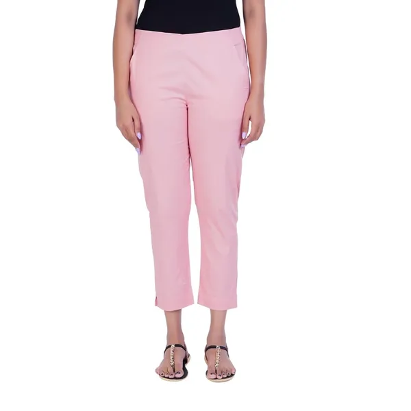 Peach_Pink_Cotton_Lycra_Stretch_Tech_Pants_For_Women_-_Ankle_Length_Solid_Trousers_With_2_Side_Pockets_-_Stylish_For_Office,_College,Work
