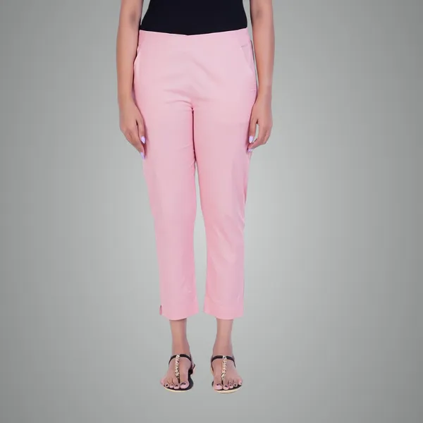 Peach_Pink_Cotton_Lycra_Stretch_Tech_Pants_For_Women_-_Ankle_Length_Solid_Trousers_With_2_Side_Pockets_-_Stylish_For_Office,_College,Work