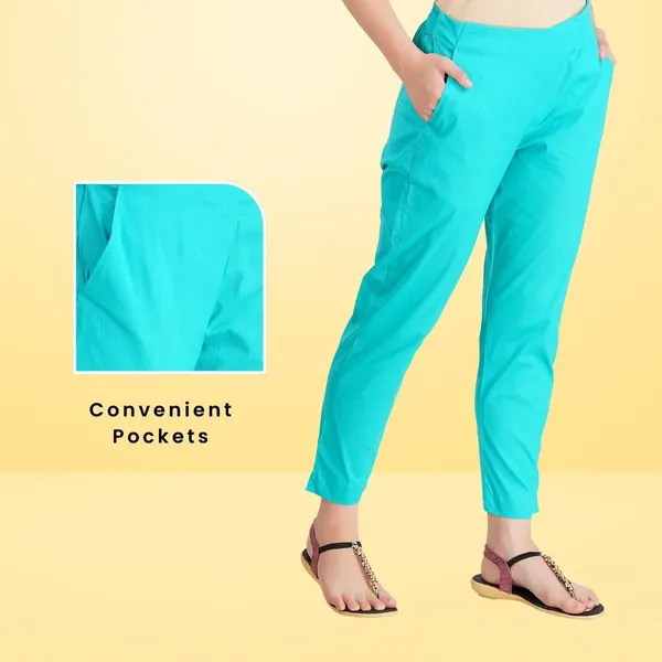 Rama_Green_Cotton_Lycra_Stretch_Tech_Pants_For_Women_-_Ankle_Length_Solid_Trousers_With_2_Side_Pockets_-_Stylish_For_Office,_College,Work