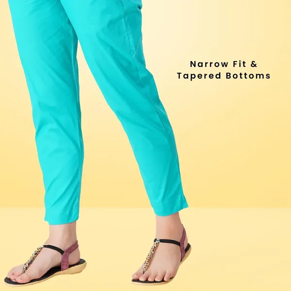 Rama_Green_Cotton_Lycra_Stretch_Tech_Pants_For_Women_-_Ankle_Length_Solid_Trousers_With_2_Side_Pockets_-_Stylish_For_Office,_College,Work