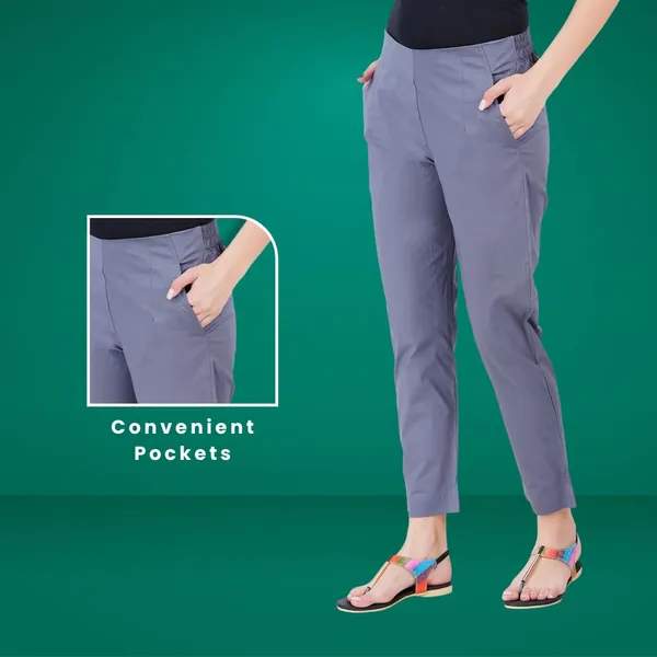 Steel_Grey_Cotton_Lycra_Stretch_Tech_Pants_For_Women_-_Ankle_Length_Solid_Trousers_With_2_Side_Pockets_-_Stylish_For_Office,_College,Work