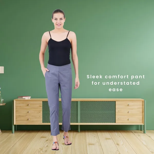 Steel_Grey_Cotton_Lycra_Stretch_Tech_Pants_For_Women_-_Ankle_Length_Solid_Trousers_With_2_Side_Pockets_-_Stylish_For_Office,_College,Work
