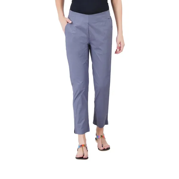 Steel_Grey_Cotton_Lycra_Stretch_Tech_Pants_For_Women_-_Ankle_Length_Solid_Trousers_With_2_Side_Pockets_-_Stylish_For_Office,_College,Work