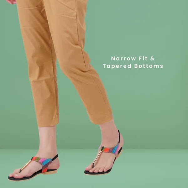 Tan_Cotton_Lycra_Stretch_Tech_Pants_For_Women_-_Ankle_Length_Solid_Trousers_With_2_Side_Pockets_-_Stylish_For_Office,_College,Work