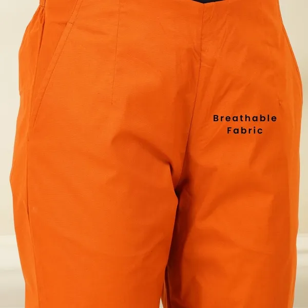 Burnt_Orange_Cotton_Lycra_Stretch_Tech_Pants_For_Women_-_Ankle_Length_Solid_Trousers_With_2_Side_Pockets_-_Stylish_For_Office,_College,Work