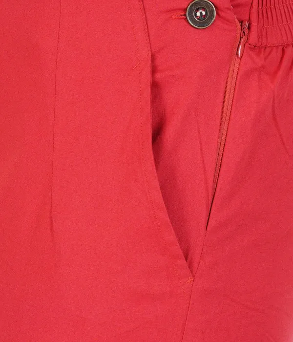 Barbados_Cherry_Stylish_Stretch_Lycra_Cotton_Cropped_Ankle_Trousers_Pant_For_Women,_Half-Elasticated_Waist,_Side_Zipper_&_Pocket,_Straight_Fit_Smart_Wear_-_Work_Office_Outdoor