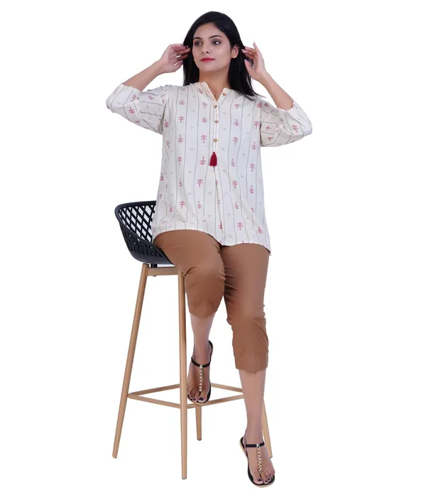 Chocolate_Brown_Stylish_Stretch_Lycra_Cotton_Cropped_Ankle_Trousers_Pant_For_Women,_Half-Elasticated_Waist,_Side_Zipper_&_Pocket,_Straight_Fit_Smart_Wear_-_Work_Office_Outdoor