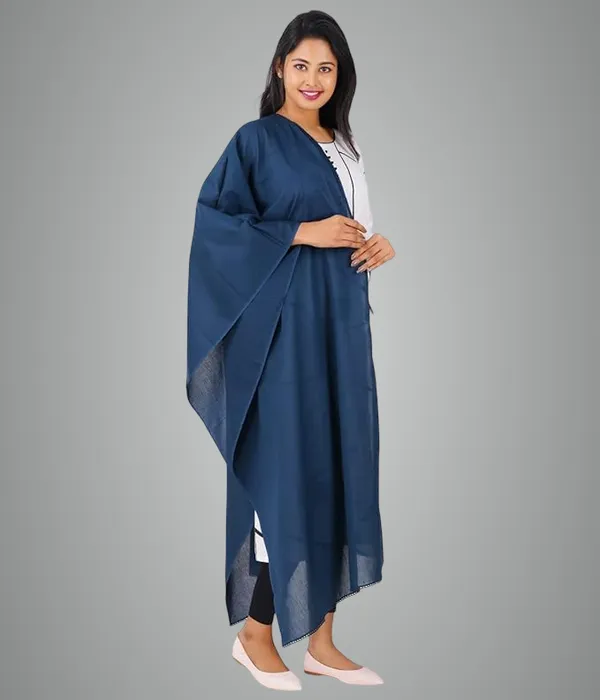 Bottle_Green_Soft_100%_Cotton_Dupatta_-_Breathable_Plain_Solid_Colours_For_Women_-_25_Meter_Stylish_Lightweight_Shawl/Scarf_For_Everyday_Use
