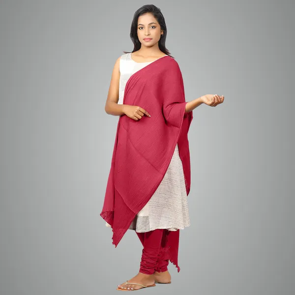 Bright_Pink_Soft_100%_Cotton_Dupatta_-_Breathable_Plain_Solid_Colours_For_Women_-_25_Meter_Stylish_Lightweight_Shawl/Scarf_For_Everyday_Use