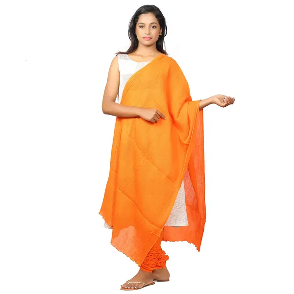 Coral_Orange_Soft_100%_Cotton_Dupatta_-_Breathable_Plain_Solid_Colours_For_Women_-_25_Meter_Stylish_Lightweight_Shawl/Scarf_For_Everyday_Use