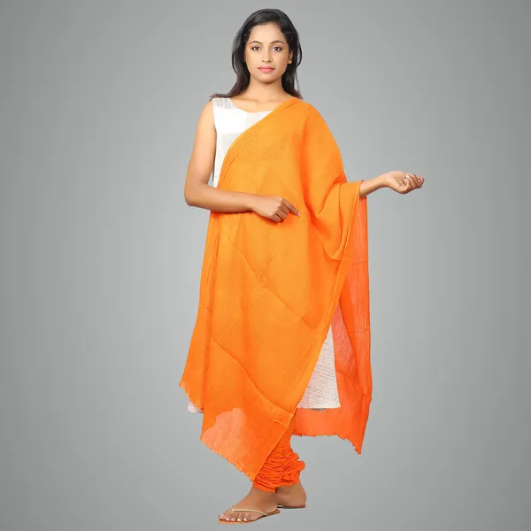 Coral_Orange_Soft_100%_Cotton_Dupatta_-_Breathable_Plain_Solid_Colours_For_Women_-_25_Meter_Stylish_Lightweight_Shawl/Scarf_For_Everyday_Use