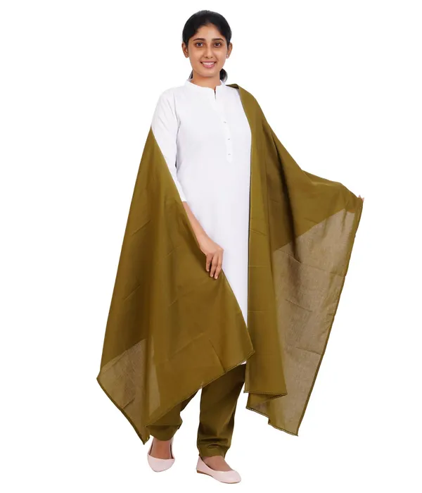 Forest_Green_Soft_100%_Cotton_Dupatta_-_Breathable_Plain_Solid_Colours_For_Women_-_25_Meter_Stylish_Lightweight_Shawl/Scarf_For_Everyday_Use