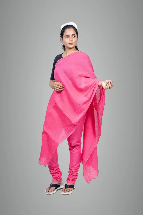 Hot_Pink_Soft_100%_Cotton_Dupatta_-_Breathable_Plain_Solid_Colours_For_Women_-_25_Meter_Stylish_Lightweight_Shawl/Scarf_For_Everyday_Use