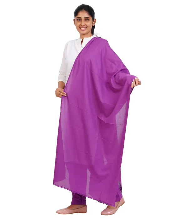Magenta_Violet_Soft_100%_Cotton_Dupatta_-_Breathable_Plain_Solid_Colours_For_Women_-_25_Meter_Stylish_Lightweight_Shawl/Scarf_For_Everyday_Use